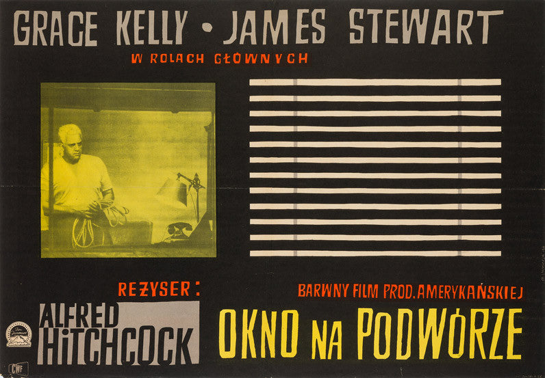 Rear Window 1958 Polish A1 original film movie poster