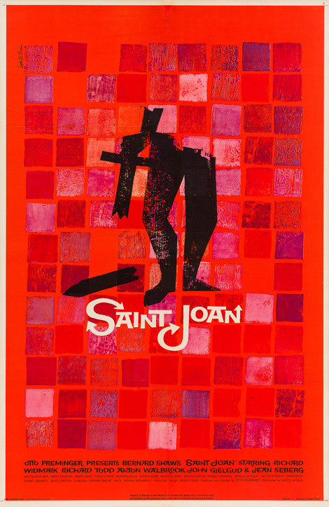 Saint Joan original film movie poster - 1957 Saul Bass