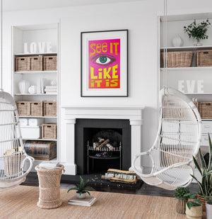 See It Like It Is 1970s American Political/Protest Poster, Reese James