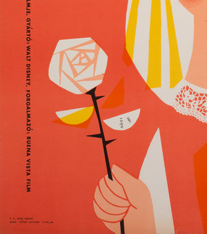 Sleeping Beauty 1965 Hungarian Film Poster, Soti - detail