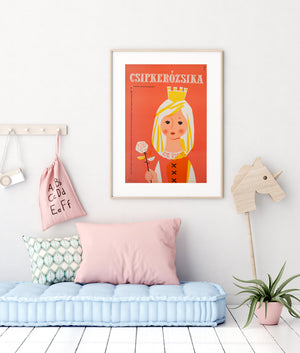 Sleeping Beauty 1965 Hungarian Film Poster, Soti