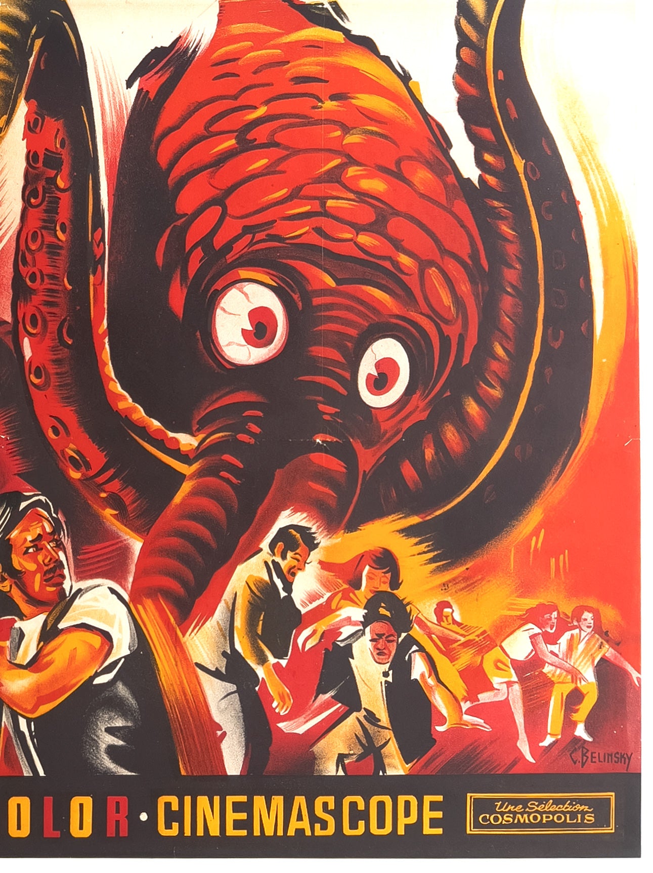 Space Amoeba 1971 French Grande Film Movie Poster, Constantine Belinksy - detail