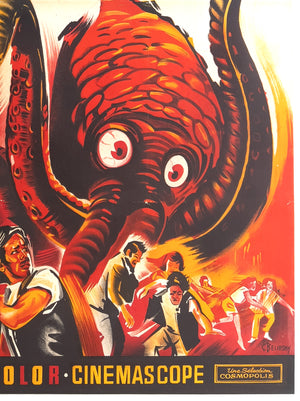 Space Amoeba 1971 French Grande Film Movie Poster, Constantine Belinksy - detail