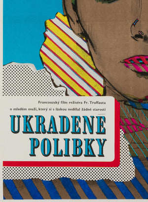 Baisers Volés Stolen Kisses Czech A1 original film movie poster Machalek - detail