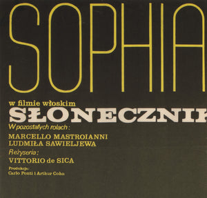 Sunflower 1971 Polish A1 Film Movie Poster, Wiktor Gorka - detail