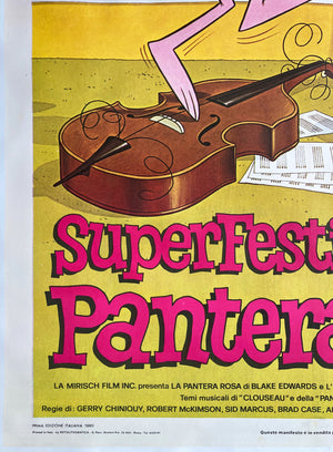 Super Festival of the Pink Panther 1970s Italian 2 Foglio - detail
