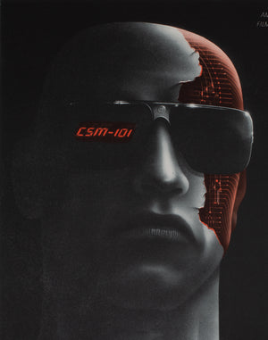 The Terminator 1984 Czech A3 Film Poster, Pecak - detail