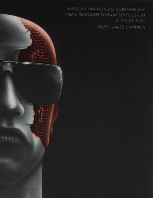 The Terminator 1984 Czech A3 Film Poster, Pecak - detail