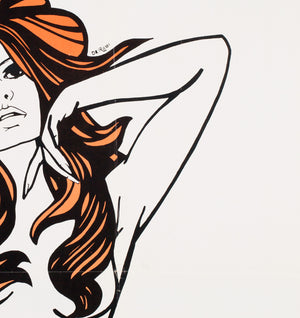 The Bear and the Doll 1969 South American Film Poster, DeRossi - detail