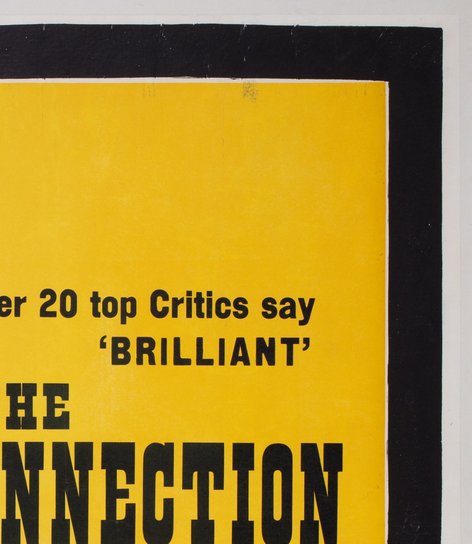 The Connection 1962 UK Quad Film Movie Poster, Peter Strausfeld - detail