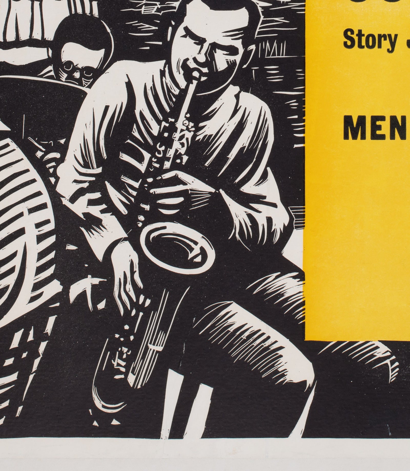 The Connection 1962 UK Quad Film Movie Poster, Peter Strausfeld - detail