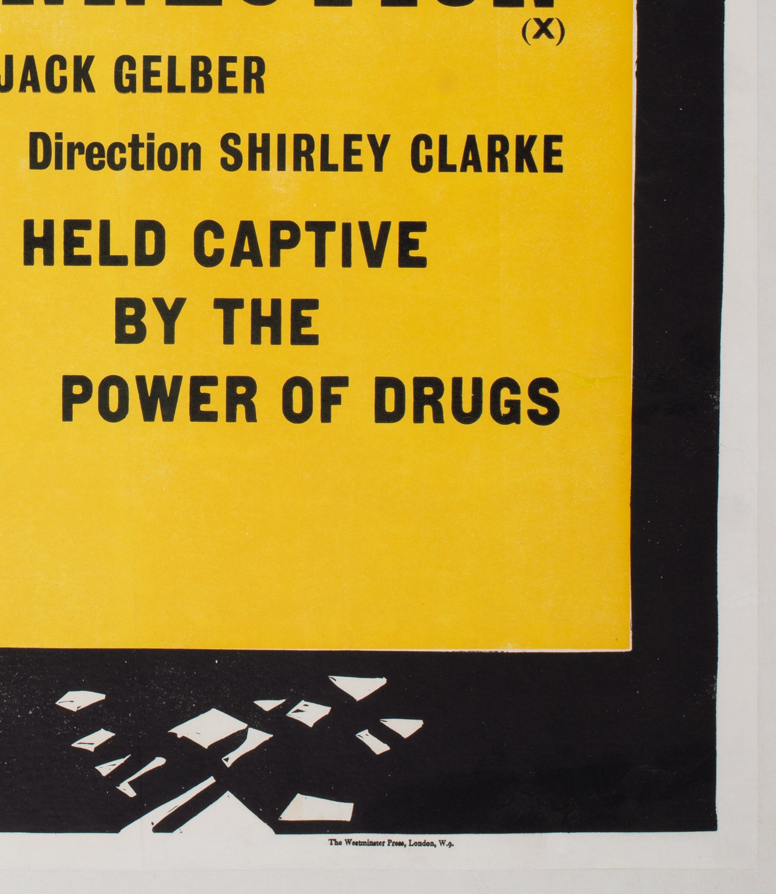 The Connection 1962 UK Quad Film Movie Poster, Peter Strausfeld - detail