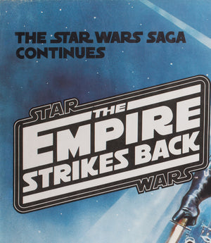 Empire Strikes Back 1980 UK Quad Film Poster - Detail