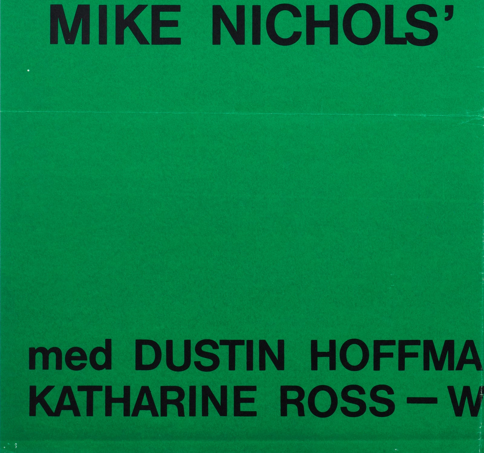 The Graduate 1967 Danish Film Movie Poster - detail