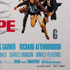 The Great Escape R1980 US International Film Movie Poster, Frank McCarthy - detail