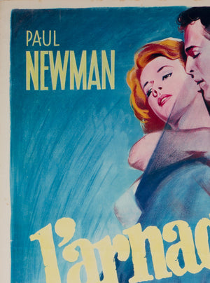 The Hustler 1962 French Petite Film Poster, Grinsson - detail