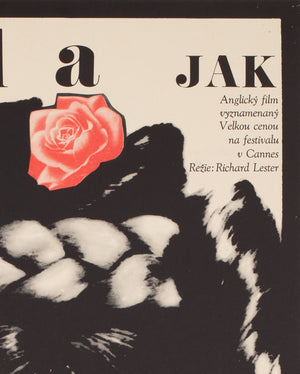 The Knack And How To Get It 1966 Czech A1 Film Poster, Grygar - detail