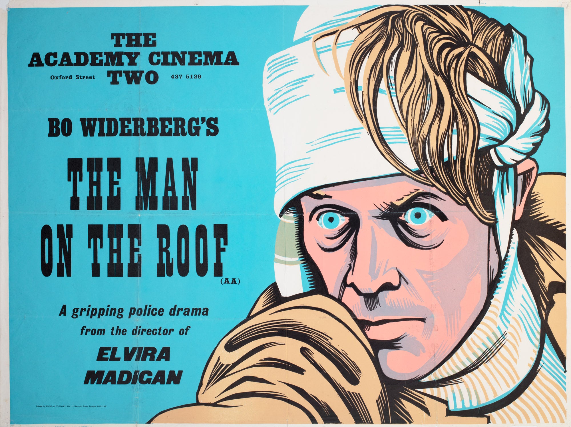 The Man On The Roof 1976 Academy Cinema UK Quad Film Poster, Strausfeld