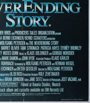 The NeverEnding Story 1985 UK Quad Film Movie Poster, Casaro - detail