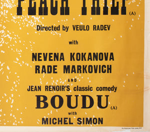 The Peach Thief 1965 Academy Cinema UK Quad Film Poster, Strausfeld - detail