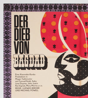 The Thief of Bagdad 1965 East German Film Poster, Gottsmann - detail