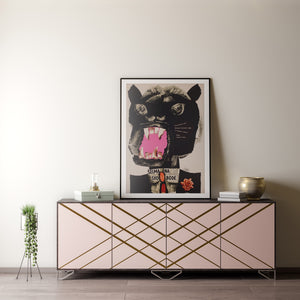 The Tiger Attacks/Le Fauve est Lache 1966 Czech A1 Film Movie Poster, Teissig