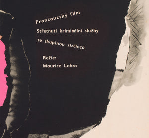 The Tiger Attacks/Le Fauve est Lache 1966 Czech A1 Film Movie Poster, Teissig - detail