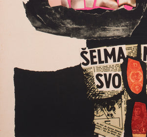 The Tiger Attacks/Le Fauve est Lache 1966 Czech A1 Film Movie Poster, Teissig - detail