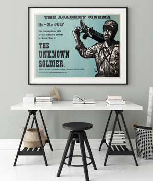 The Unknown Soldier 1970s Academy Cinema UK Quad Film Poster, Strausfeld