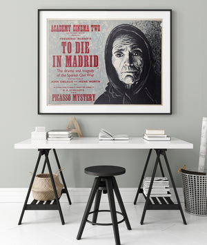 To Die in Madrid 1967 Academy Cinema UK Quad Film Poster, Peter Strausfeld