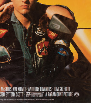 Top Gun 1986 UK Quad Film Poster, Brian Bysouth - detail