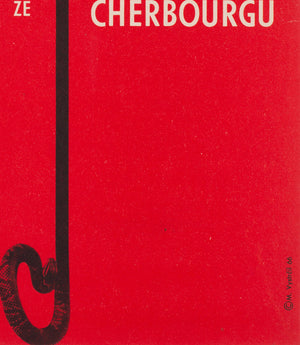The Umbrellas of Cherbourg 1966 Czech A3 Film Movie Poster, Vystrcil - detail