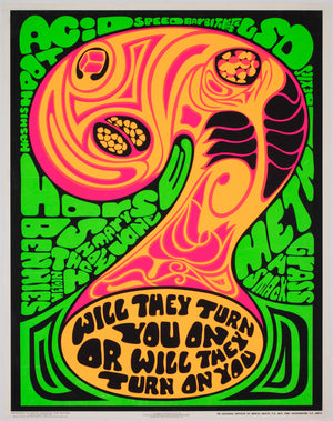 Will They Turn You On 1970 American Anti Drugs Poster