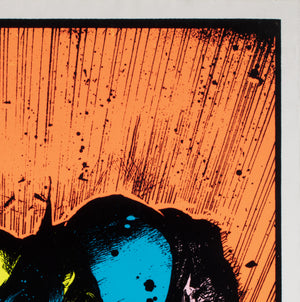Wolverine 1996 Blacklight X-Men Marvel Vintage Poster - detail