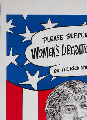 Women's Lib Punch Your Teeth In 1970s American Political / Protest Poster