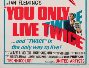 You Only Live Twice 1967 Australian Daybill Film Movie Poster, James Bond - detail