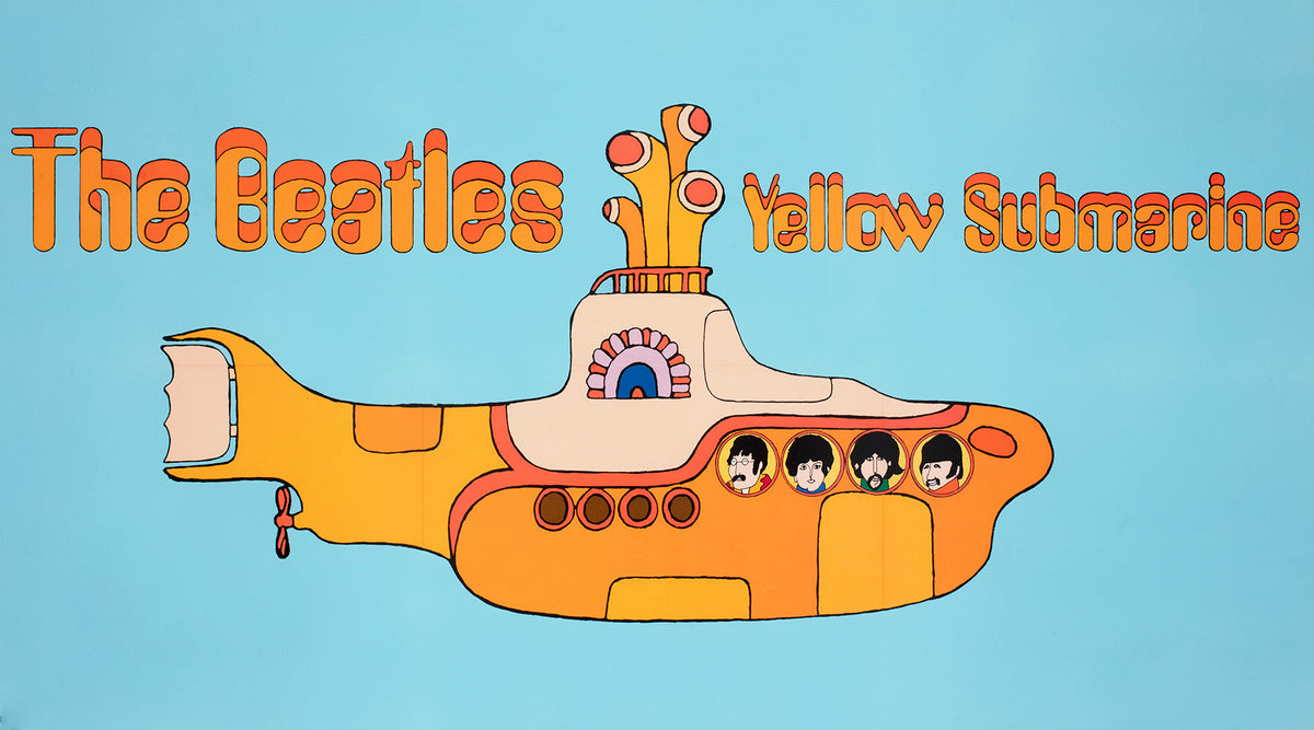 Vintage Original Beatles Posters - Yellow Submarine, Help, Let it Be, A Hard Days Night and Avedon