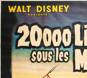 20000 Leagues Under the Sea 1955 French Grande Film Movie Poster - detail