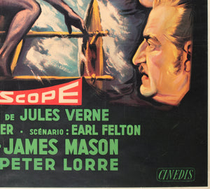 20000 Leagues Under the Sea 1955 French Grande Film Movie Poster - detail