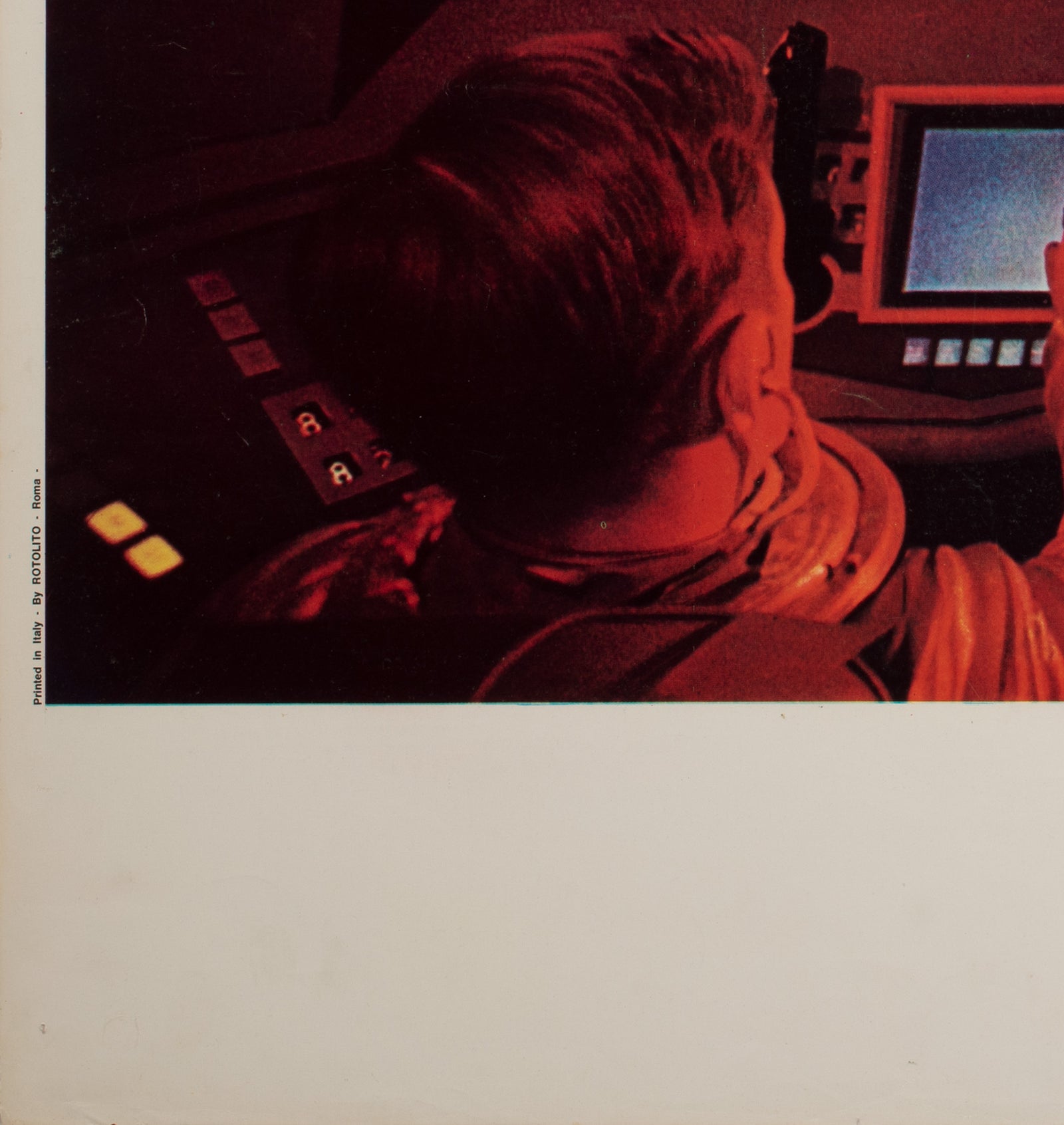2001 A Space Odyssey 1968 Italian Jumbo Still Film Movie Poster Cockpit Style - detail