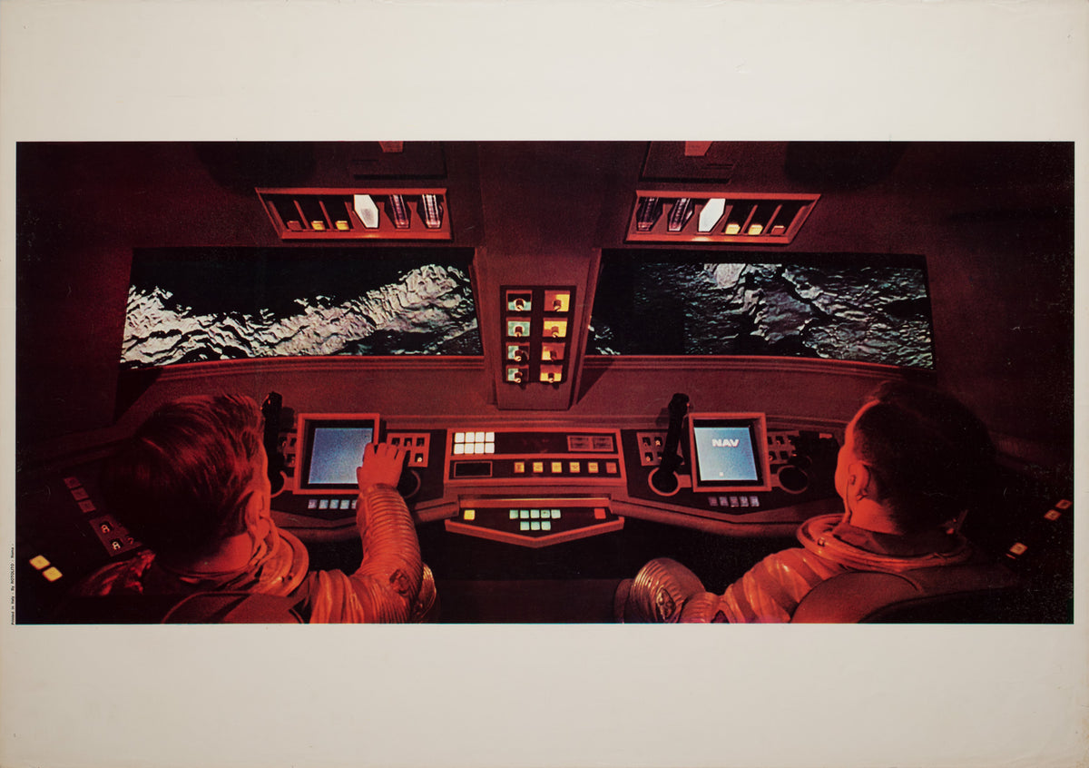 2001 A Space Odyssey 1968 Italian Jumbo Still Film Movie Poster Cockpit Style