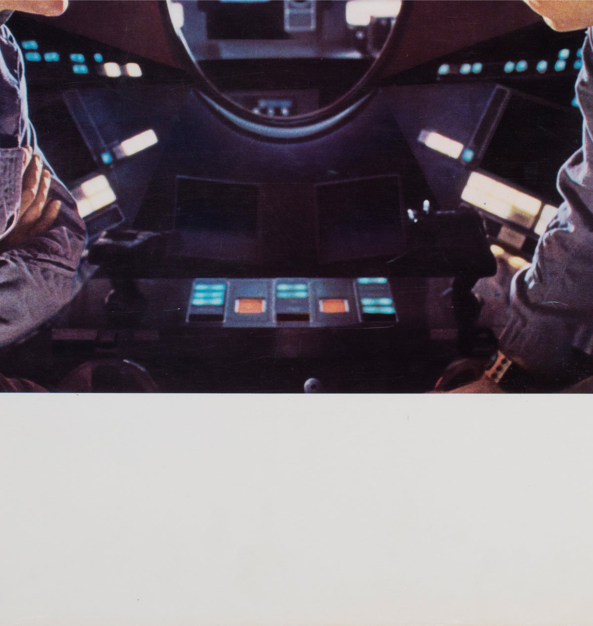 2001 A Space Odyssey 1968 Italian Jumbo Still Film Movie Poster HAL Dullea and Lockwood - detail
