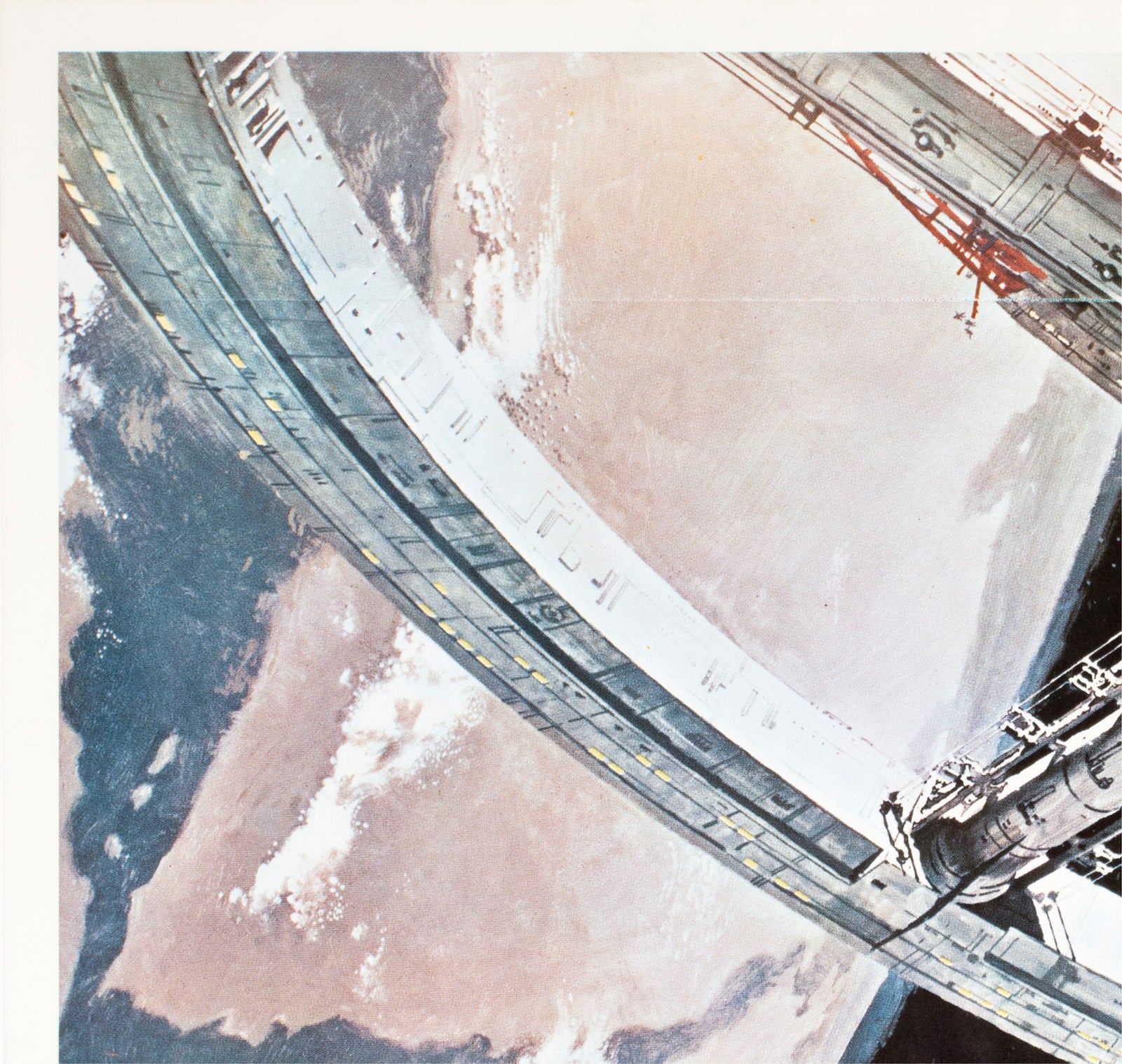2001 A Space Odyssey 1968 Swedish Film Poster Bob McCall - detail