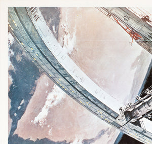 2001 A Space Odyssey 1968 Swedish Film Poster Bob McCall - detail