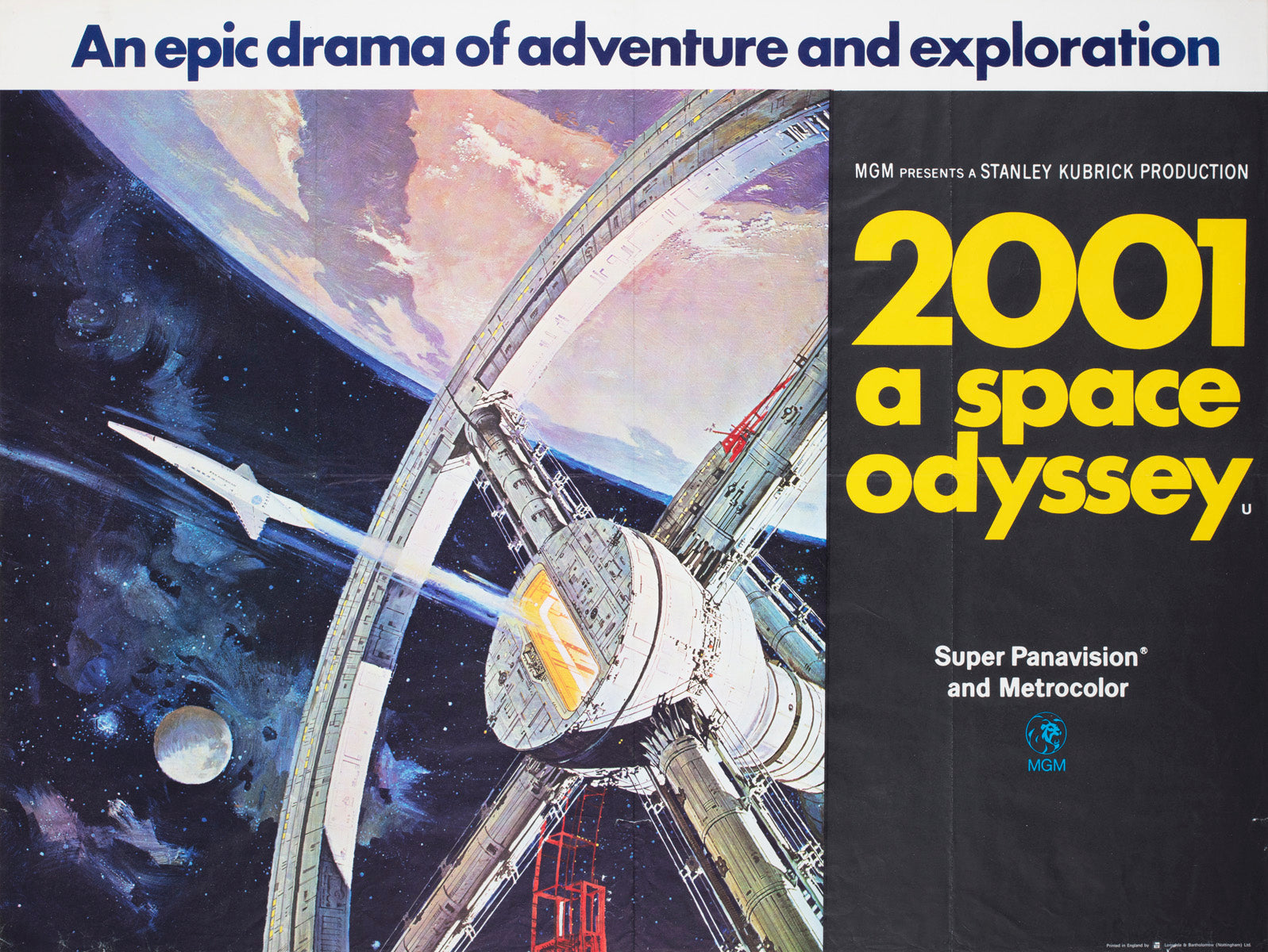 2001 a space odyssey 1968 uk quad style a film movie poster bob mccall