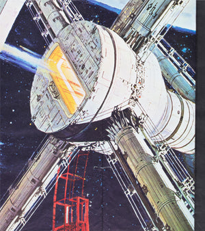 2001 a space odyssey 1968 uk quad style a film movie poster bob mccall - detail