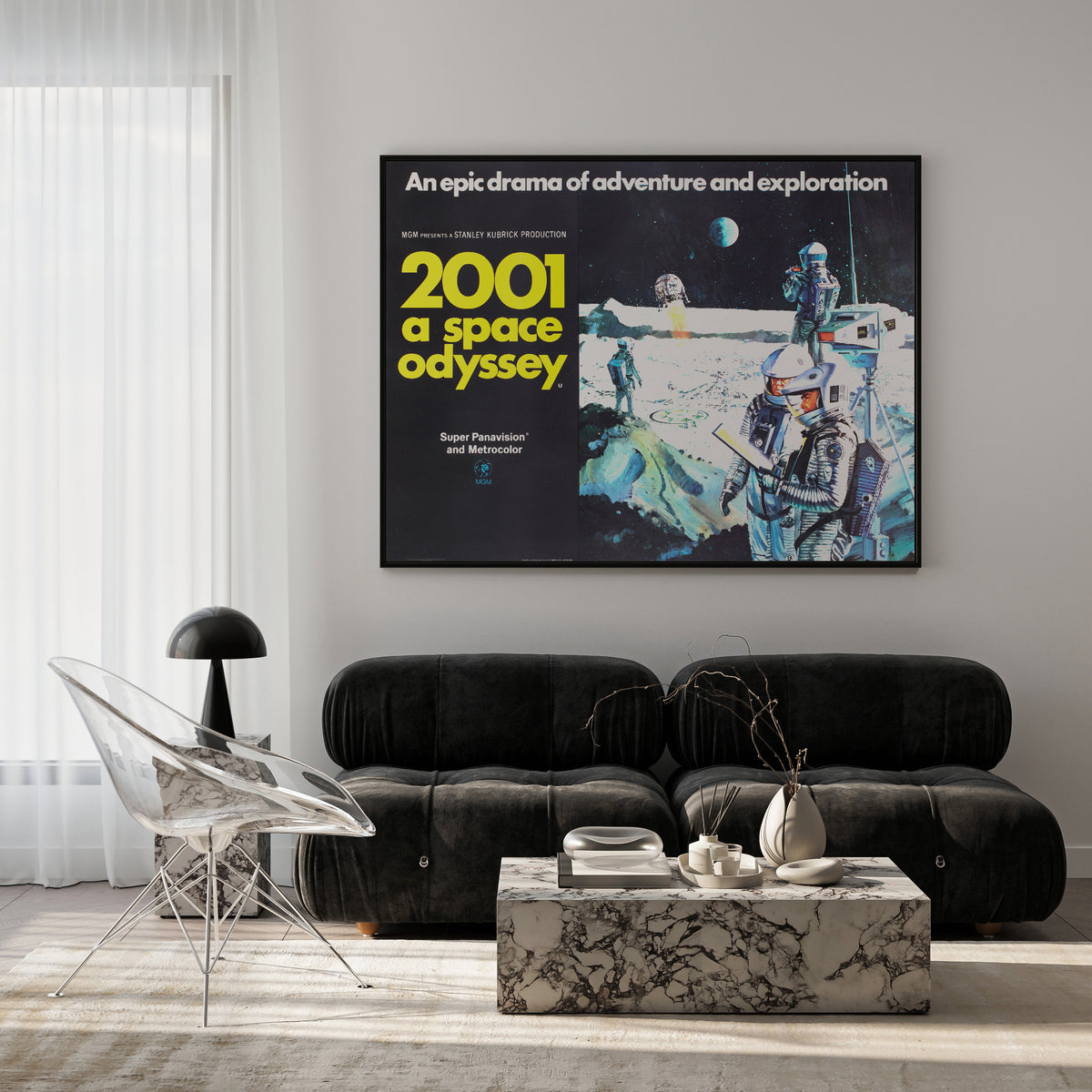 2001 A Space Odyssey 1968 UK Quad Poster Film Movie Style B Bob McCall