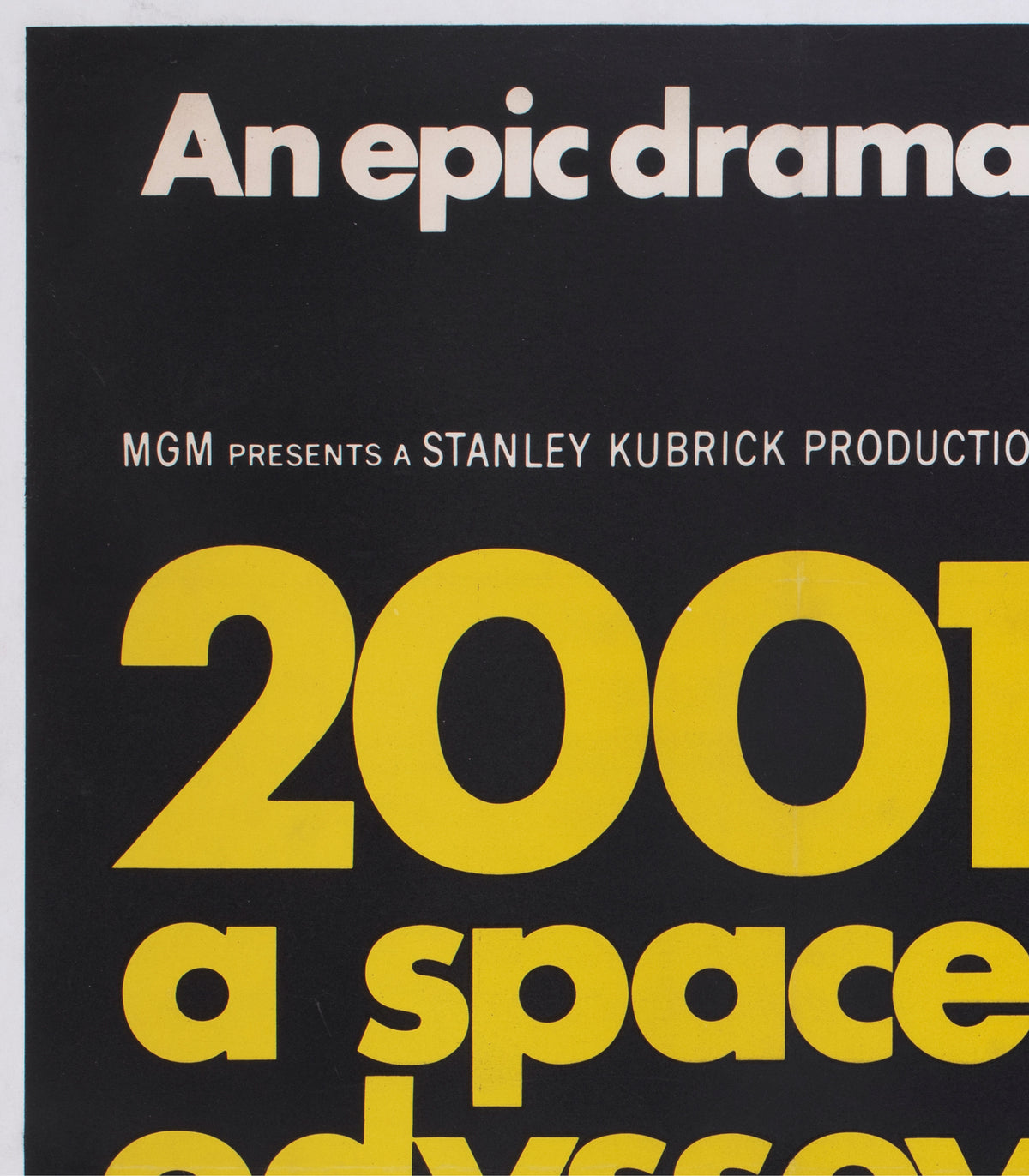 2001 A Space Odyssey 1968 UK Quad Poster Film Movie Style B Bob McCall - detail