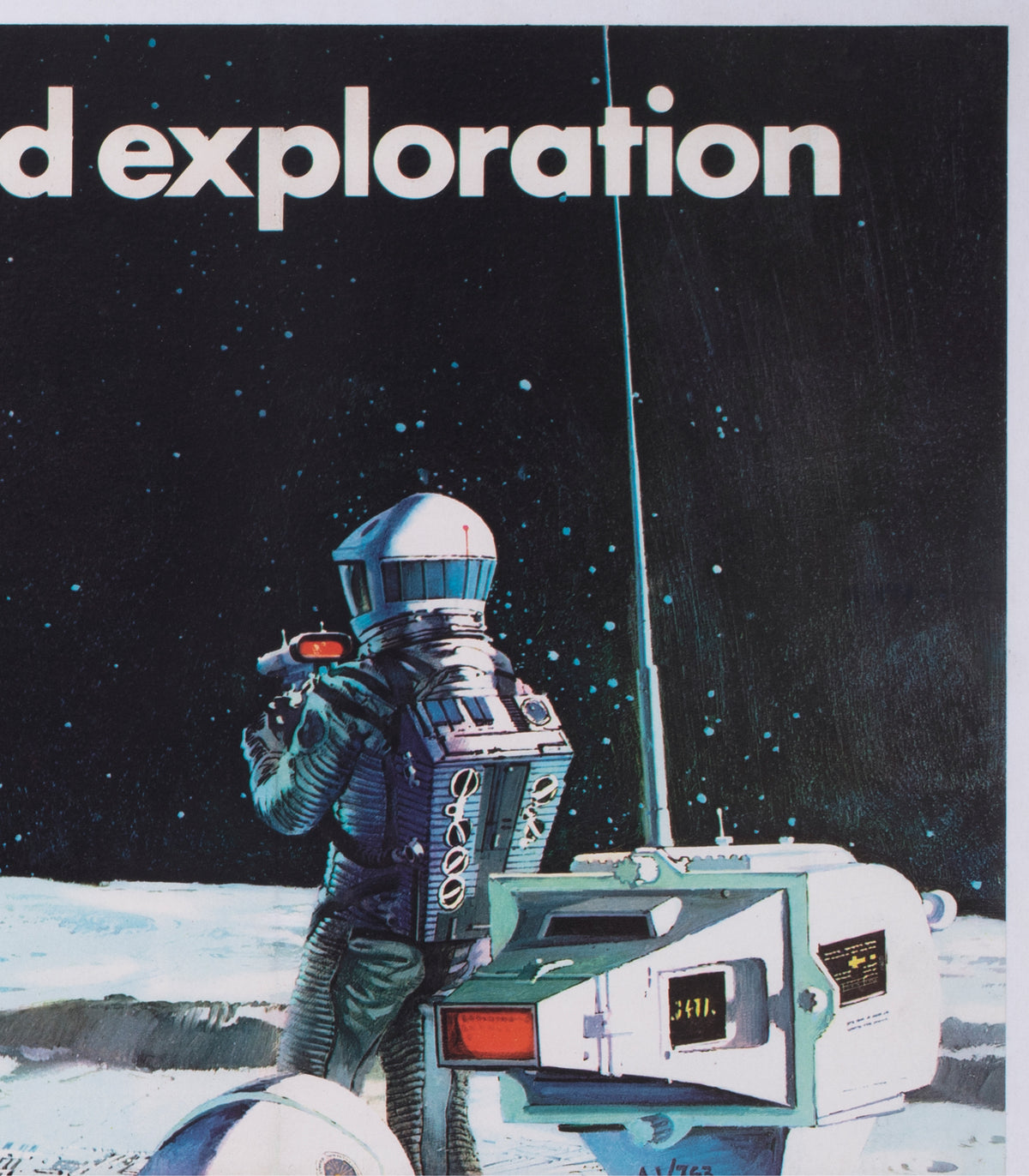 2001 A Space Odyssey 1968 UK Quad Poster Film Movie Style B Bob McCall - detail