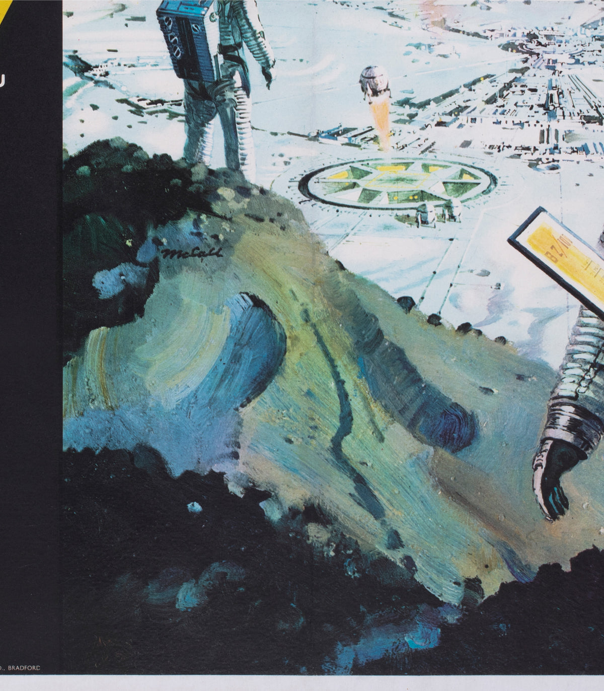 2001 A Space Odyssey 1968 UK Quad Poster Film Movie Style B Bob McCall - detail